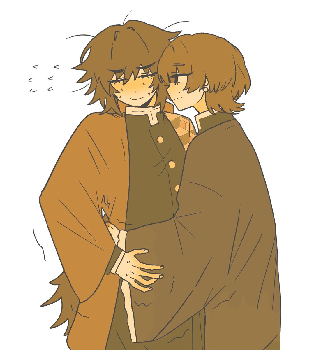 giyuukisser's tweet photo. I was looking through my folder and I realized that there’s barely a comm where they’re not all over each other . Please get off of each other for once I’m Shaking https://t.co/Haj0V75qRS