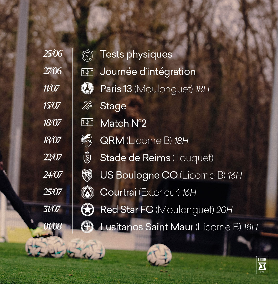 AmiensSC's tweet photo. 🗓️ 𝗟'𝗮𝗴𝗲𝗻𝗱𝗮 𝗱𝗲 𝗹𝗮 𝗽𝗿𝗲́𝗽𝗮' 𝟮𝟲/𝟮𝟳 

Découvrez le programme de préparation à la saison 2026-2027 de l’Amiens SC, avec des matchs et entraînements ouverts au public tout au long de l’été !

📝👉🏻 https://t.co/K4E8t8jZGR https://t.co/eR1BwQzi2K