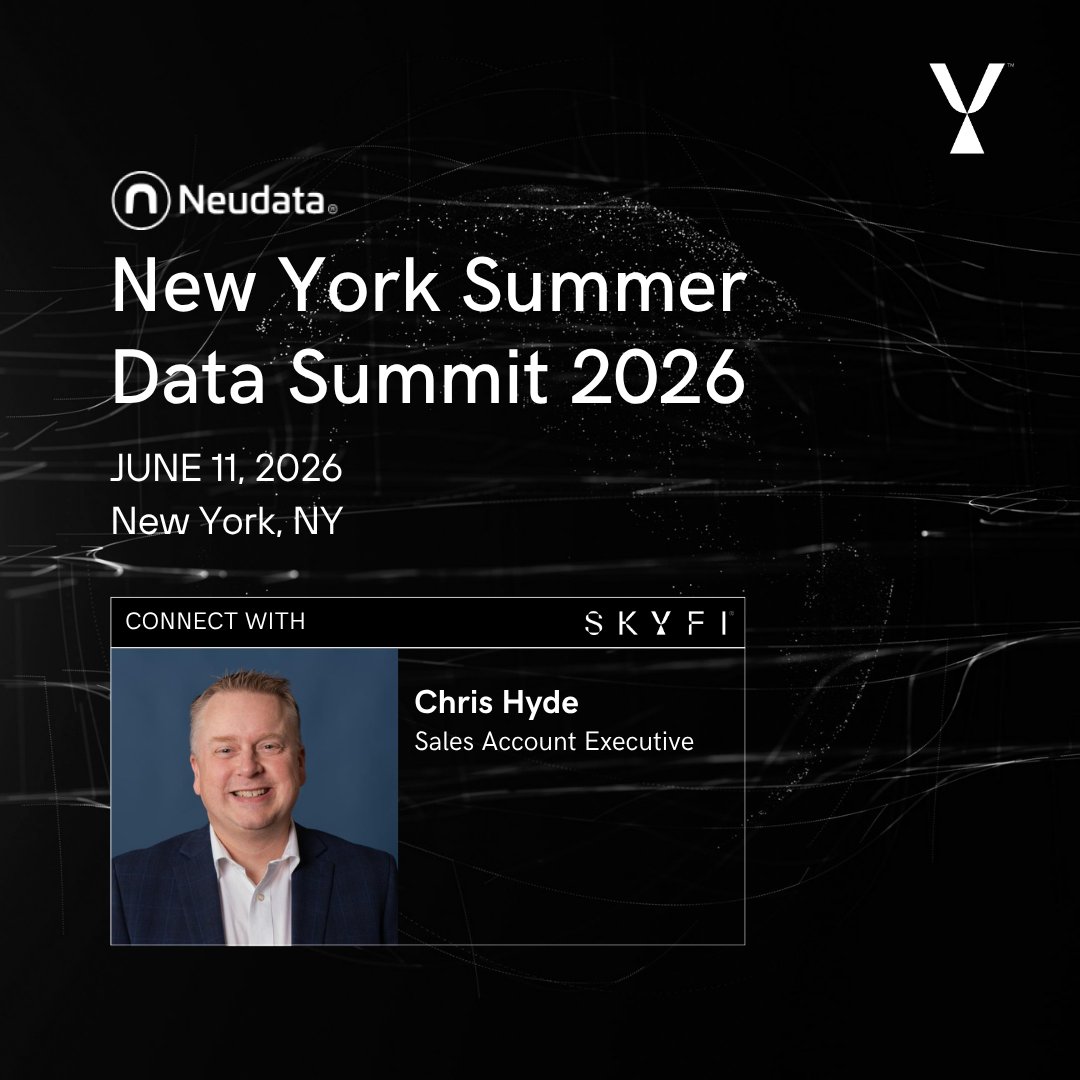 SkyfiApp's tweet photo. SkyFi is heading to the @neudatalab New York Summer Data Summit 2026.

If you’re attending, make sure to connect with Chris Hyde to talk about how accessible Earth observation data and analytics can support better decision-making across industries.

See you in New York! https://t.co/DG3e40Bv2B