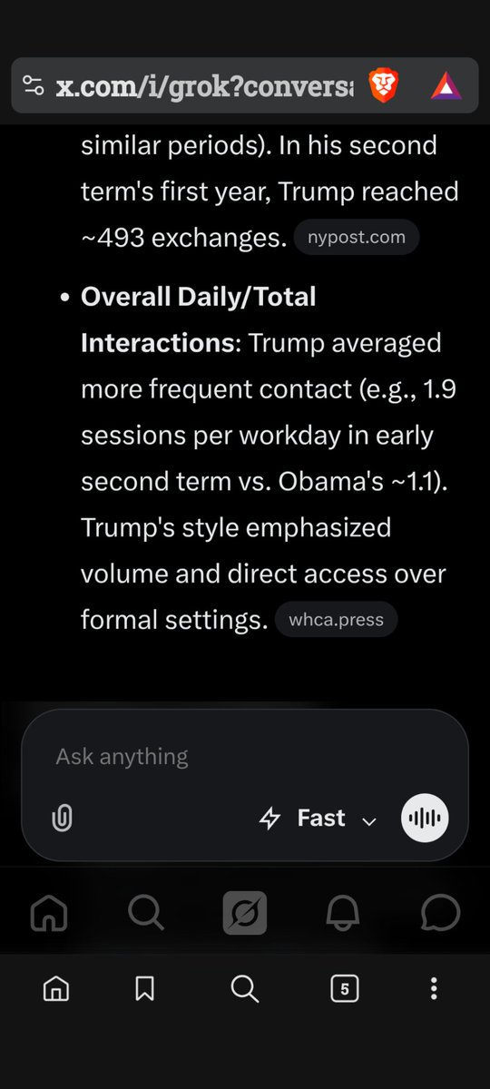 Autobus6988's tweet photo. @COSportsNut @acnewsitics Obama did pre planned sit down interviews where his team had the questions and therefore answers

Trump talks directly to the press on real time

No comparing the two https://t.co/5U9ZQu9QNn