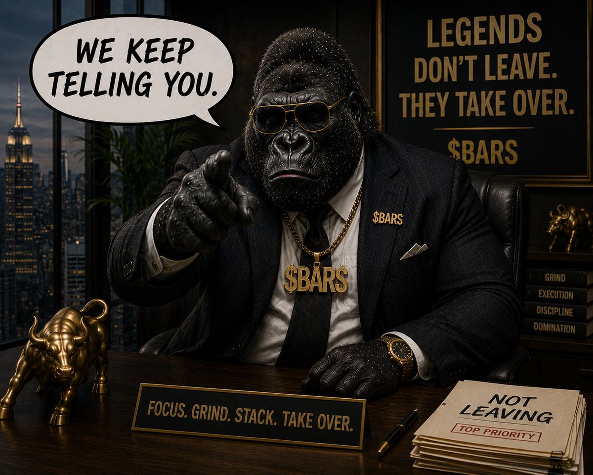 shadowCTO's tweet photo. @Crypto_Meastro1 Do I even have to type it?
$BARS
#bars
#gorillamarket
#allthewayup https://t.co/NFkOCzzBis