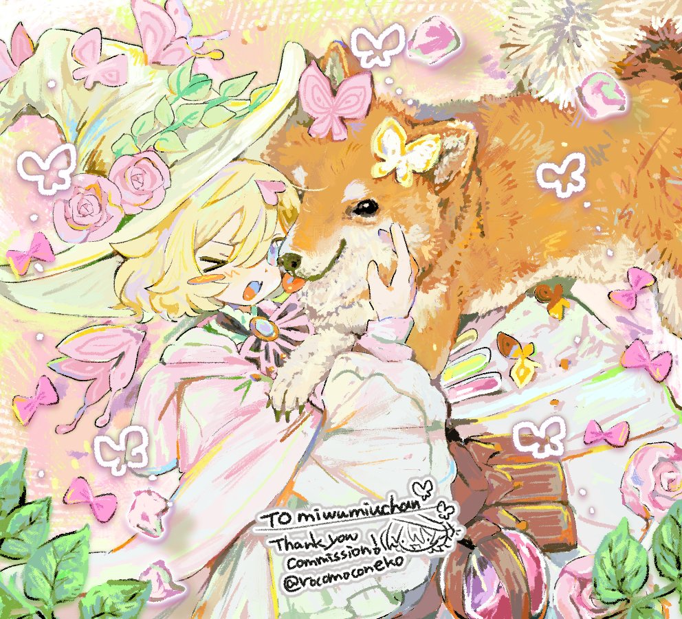 rocomoconeko's tweet photo. 🦋柴と女の子を描きました！
ご依頼ありがとうございます🌹
 #VGenComm https://t.co/DiCG0G4vTI