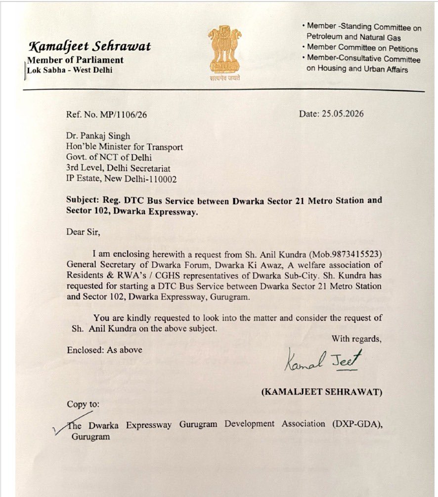 sareendwarka's tweet photo. @drpankajbjp @dtchq_delhi
Request favourable priority action on demanded #PublicTransport between #Dwarka #Delhi and #DwarkaExpressway #Gurugram
@LtGovDelhi @gupta_rekha @CMODelhi @cmohry @ChiefSecyDelhi @NayabSainiBJP @csharyana @DC_Gurugram @pcmeenaIAS @gurugaman
@kjsehrawat @dwarkaforum @DXPGDA
@PTI_News
#DwarkaGurugramConnectivity
#PublicTransportForAll
#EBusForDwarkaExpressway
#ReduceTrafficReducePollution
#SustainableUrbanMobility
