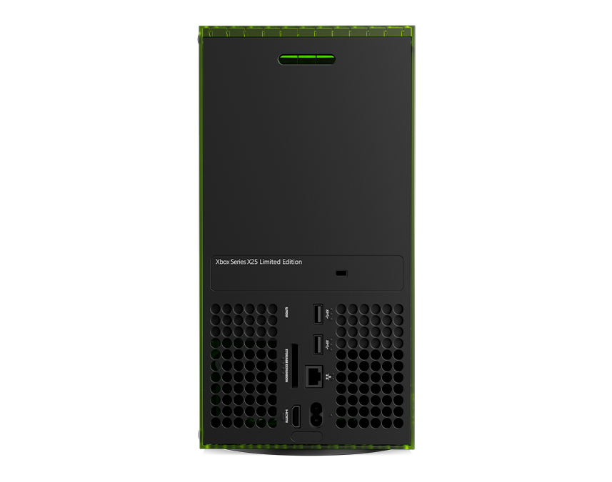 charlieINTEL's tweet photo. Closer look at the Xbox Series X25 Limited Edition

The back of the console is not translucent https://t.co/dpYaWik0Mt