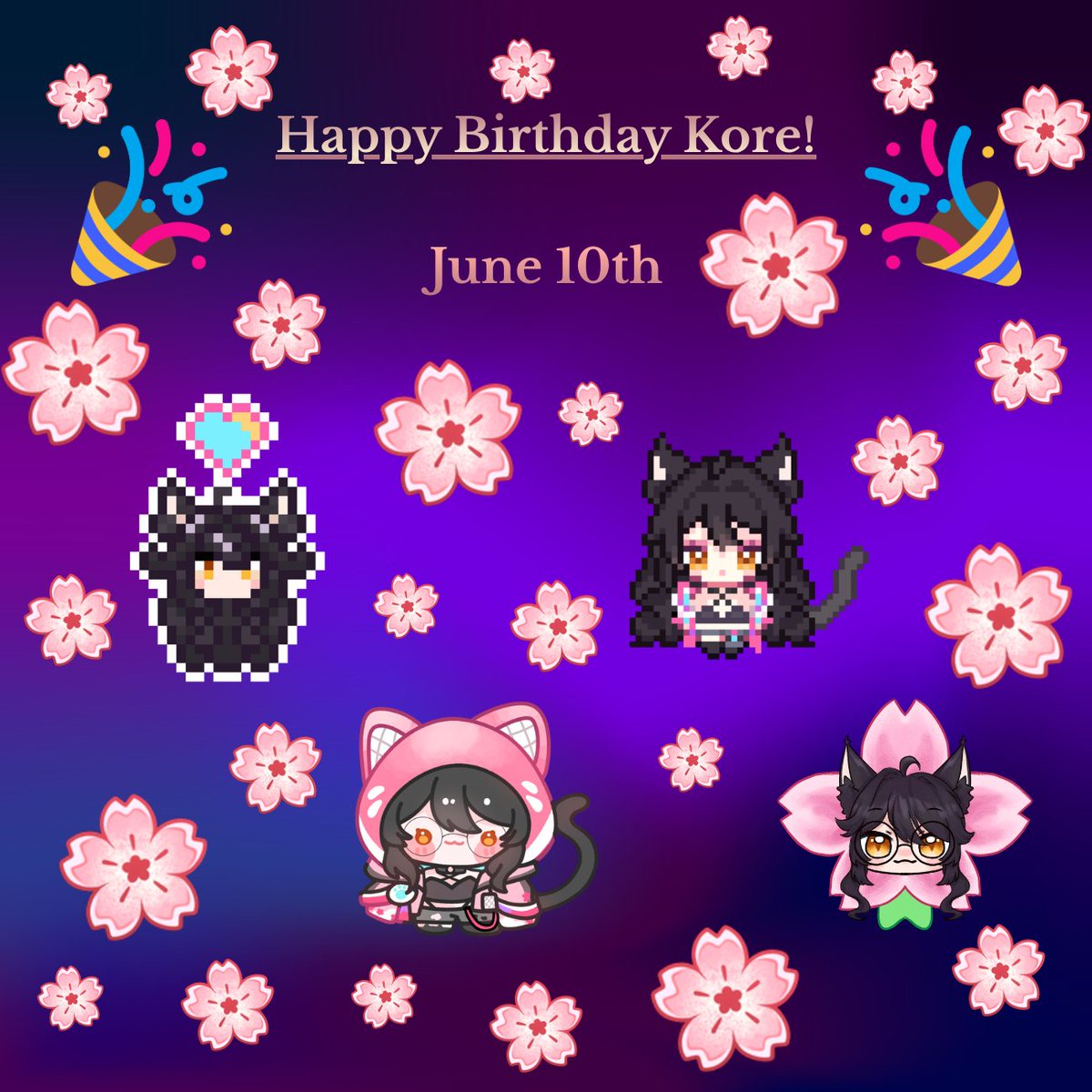 thesakurasquad's tweet photo. Happy birthday to our (fur)ball of joy ~ @KoreMacaria! 🌸

We appreciate everything you do for us, and we hope your day is as sweet and full of surprises as you are! 💖

Also make sure to check out her subathon happening today at 1 PM EST! 🩷💜🫶 https://t.co/NcvowekX2b