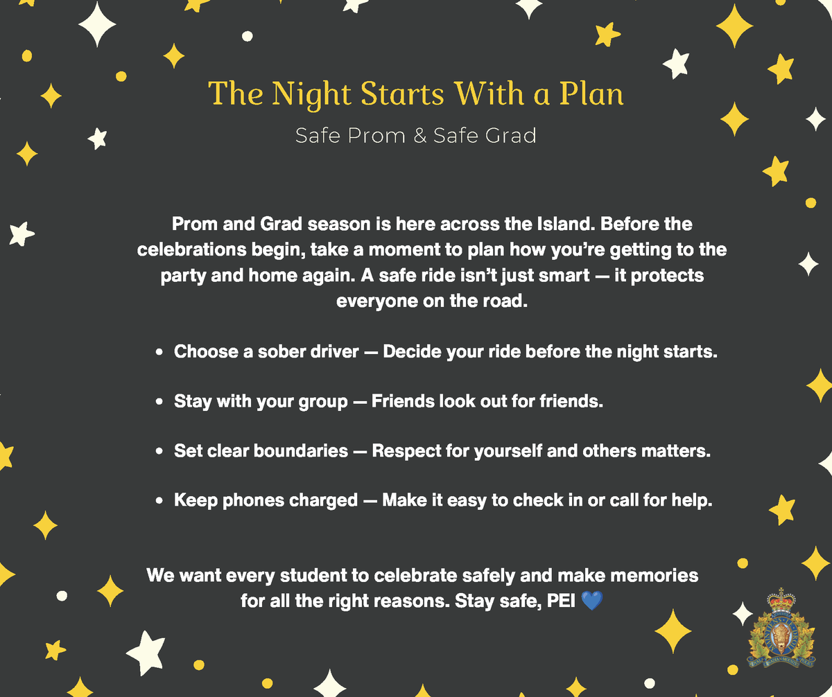 RCMPPEI's tweet photo. #safeprom #safegrad #peircmp https://t.co/CZ8x9UnwsY