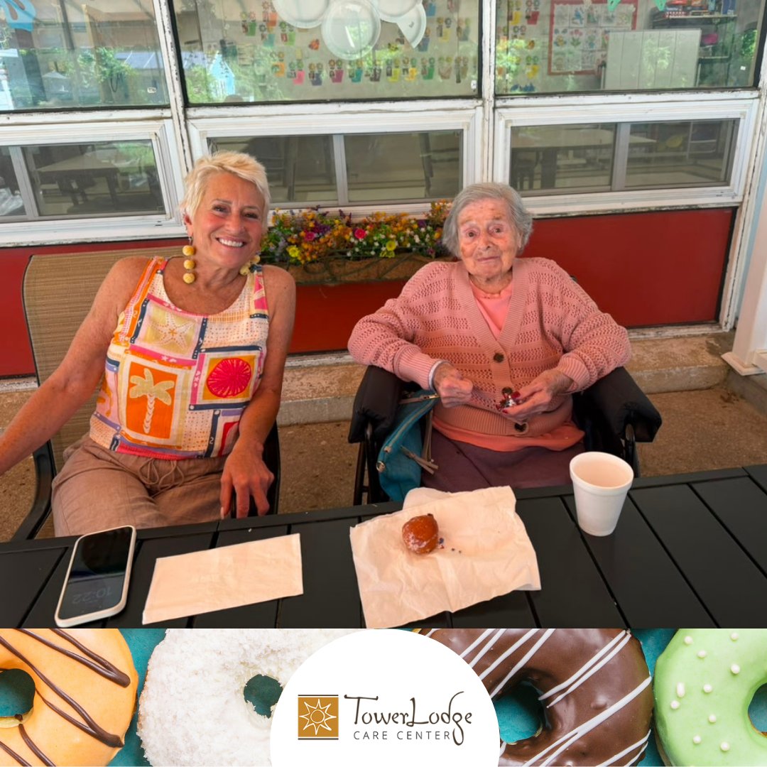 TowerLodgeCare's tweet photo. Throwback to our National Donut Day celebration at Tower Lodge! 🍩✨ Everyone enjoyed sweet munchkins, good company, and relaxing on the patio together. Such a fun and delicious day!

#NationalDonutDay #TowerLodge #PatioFun #SweetTreats #Munchkins #GoodTimes #CommunityFun https://t.co/om6XV0M792