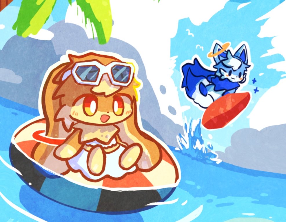 lufsia's tweet photo. ただいまバカンス真っ最中‼️🐰🦊🏝️✨ https://t.co/CIKhQCgNbL