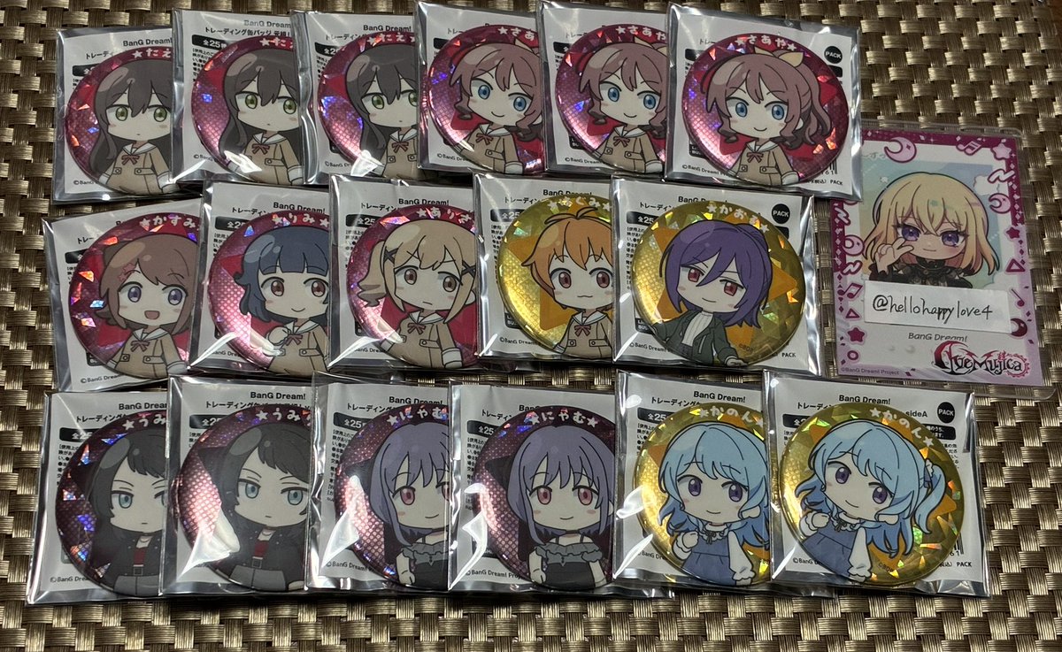 hellohappylove4's tweet photo. 【交換】バンドリ ガルパ バンドリちゃん トレーディング 缶バッジ 元祖！ver. side A B 

譲:写真1~3

求:同種こころ・美咲・ドロリス・楽奈

*同じ箱同士の交換
*ムジカはドロリスと1:1交換
*ﾎﾟﾋﾟﾊﾟ・ﾊﾟｽﾊﾟﾚ・ﾊﾛﾊﾋﾟ・RAS⇔ドロリスの交換は2:1◎
*上野-秋葉原手渡しor郵送 https://t.co/jVwjxuQBMB