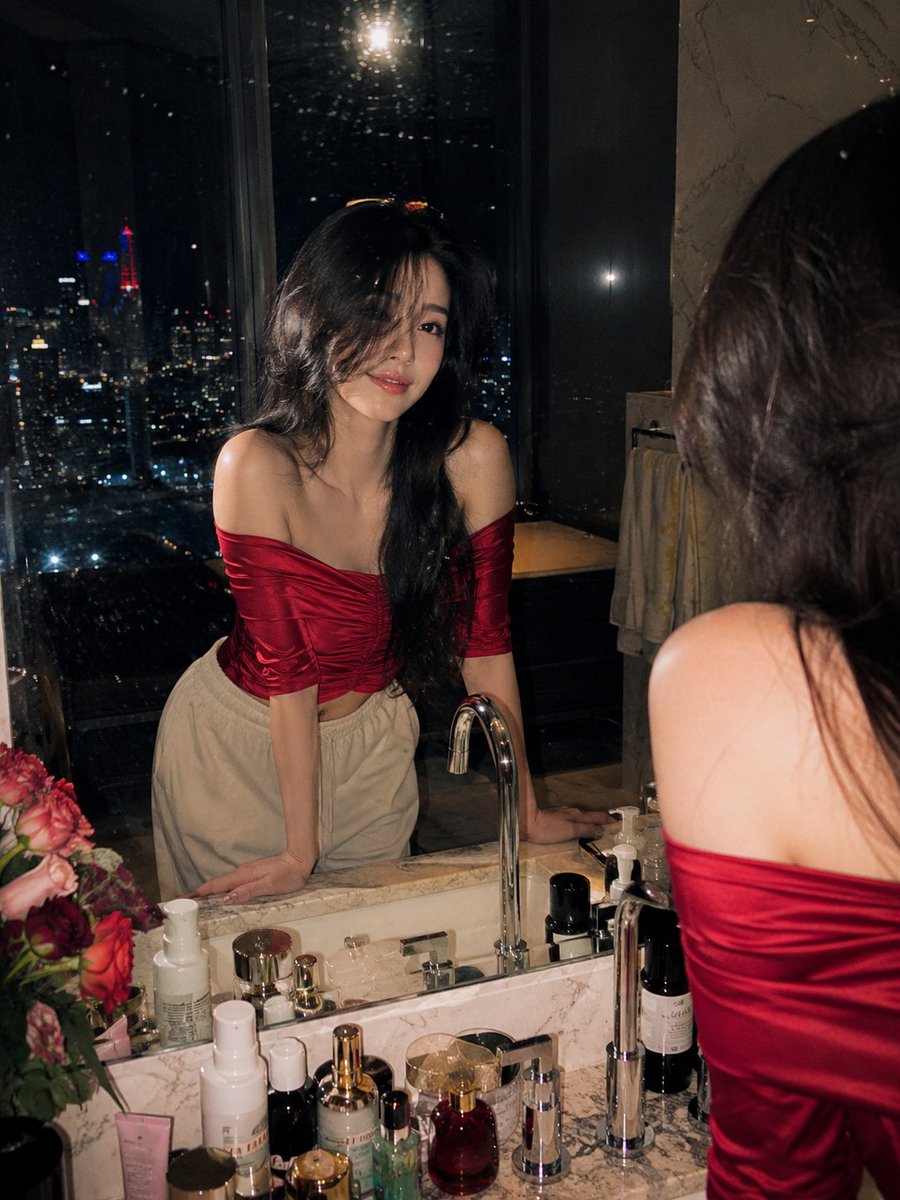 Penthouse Mirror Reflection Portrait