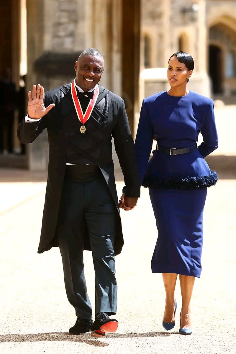 RunningEmpiree's tweet photo. Congratulations to Sir Idris! 🎉🎖️♞

Sir Idris Elba with his wife Sabrina Dhowre Elba after becoming a Knight Bachelor for services to young people during an investitures ceremony at Windsor Castle in Windsor, England.  | June 02, 2026 | Peter Nicholls | #GettyImages https://t.co/ceBj5SKsxh