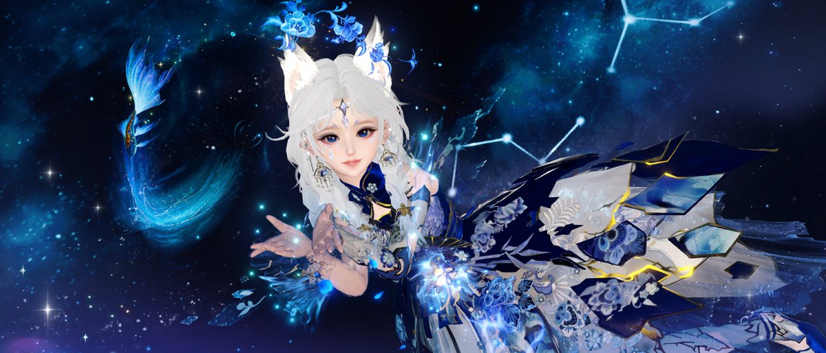 Leonoyne's tweet photo. 夜空と星が奏でる音の下、涼しげなドレスで軽やかに踊る°･*:♪.･ ★ ･.♬:*･ﾟ

#アズレア
#アズ楽器の日26
#楽器の日 https://t.co/gs9GQsXHZ4