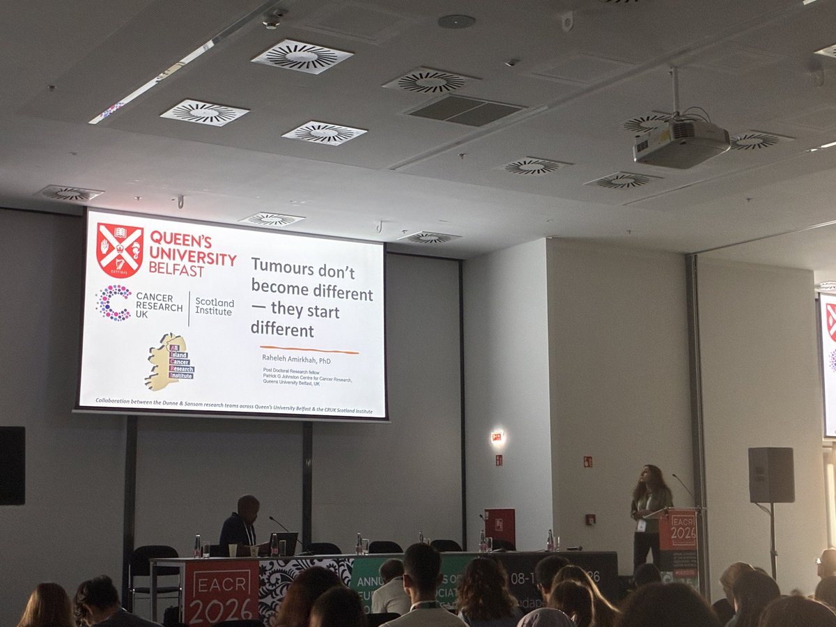ProfPipDunne's tweet photo. The brilliant @RAmirkhah presenting her work at @EACRnews in Budapest.

Supported by @CRUKresearch @AlCRIproject https://t.co/EMTTlALixZ