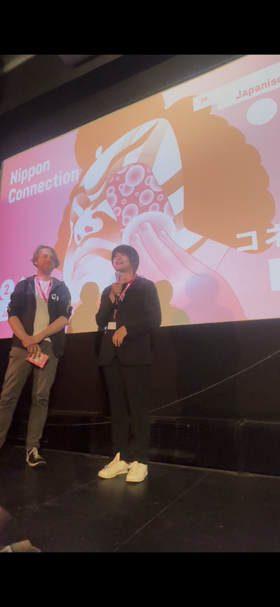 kojimaayanoo's tweet photo. ドイツの映画祭、ニッポンコネクションに行きました

「#AT_THE_LOVEHOTELS」は初めてのお披露目となり、ああ、今映画になったんだ、と感慨深かったです。
とても良い上映でした。

クロージングの三線ライブに感動した吉川さんが涙を流して
やっぱり映画より音楽だな
と言っていたのが印象的でした https://t.co/AuF2lyDxa5