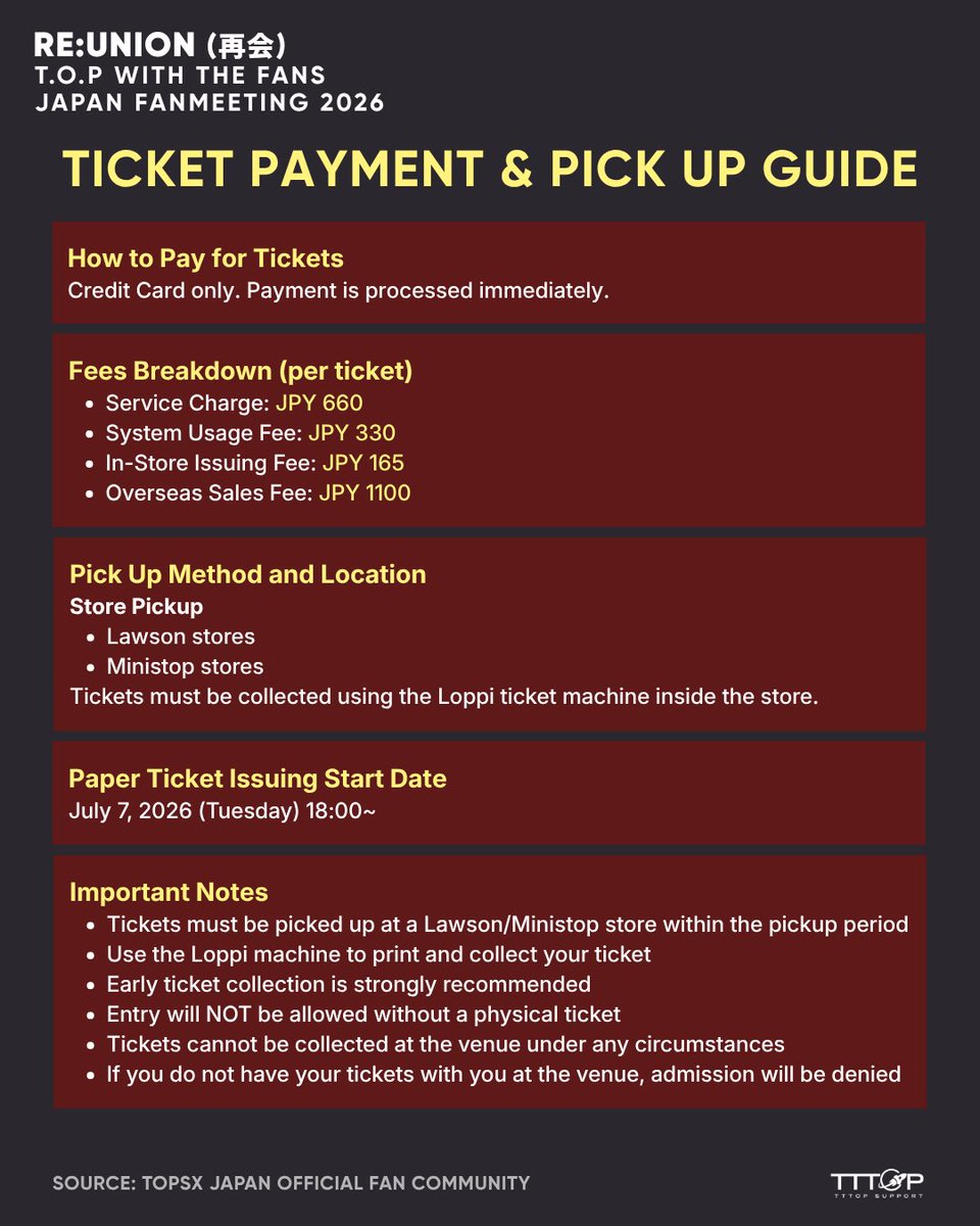 TTTOPSUPPORT's tweet photo. Ticket Payment and Pick Up Guide https://t.co/MmGb1RjwtQ