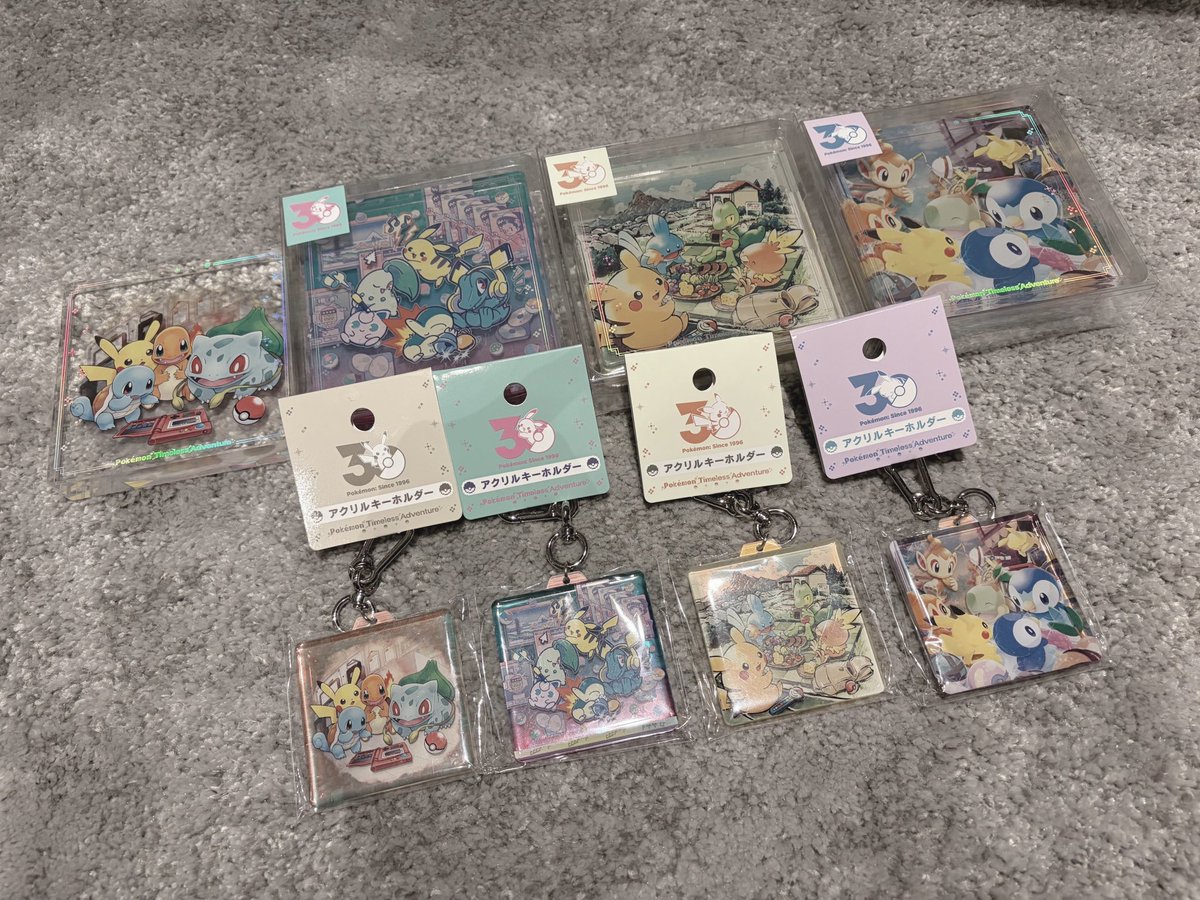 ポケモン 30周年 アクリルブロックカントージョウトホウエン