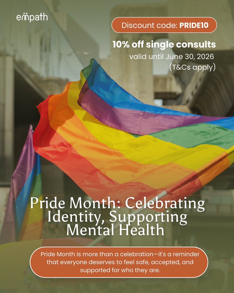 empath_ph's tweet photo. This Pride Month, we celebrate every story, identity, and every person’s right to feel safe, accepted, and supported. 🌈

For many members of the LGBTQIA+ community, mental health can be deeply shaped by experiences of stigma, discrimination, rejection, and search for belonging. https://t.co/Hxa9TZdJvU