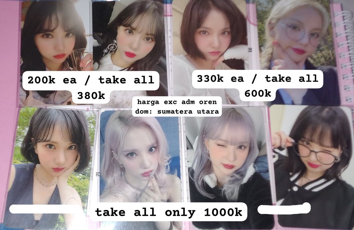 rloBee_'s tweet photo. wts abb eunha. yg satuan bisa satuan &amp; pc bnf-gapyeong prefer take all. yuukk yh minat https://t.co/v5f7XnURuL