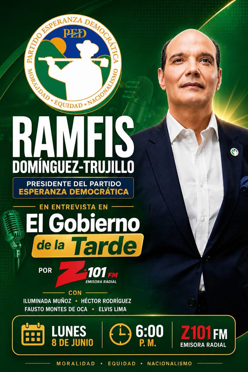 Jrtc76's tweet photo. 🇩🇴 La democracia se fortalece cuando se respeta la igualdad ante la ley y la voluntad del pueblo.
🗳️ Que decidan las urnas.
#RamfisSinImpedimento #Ramfis2028 #SePuedeHacerBien 🇩🇴⚖️🔥 https://t.co/eqyEj90Ytw