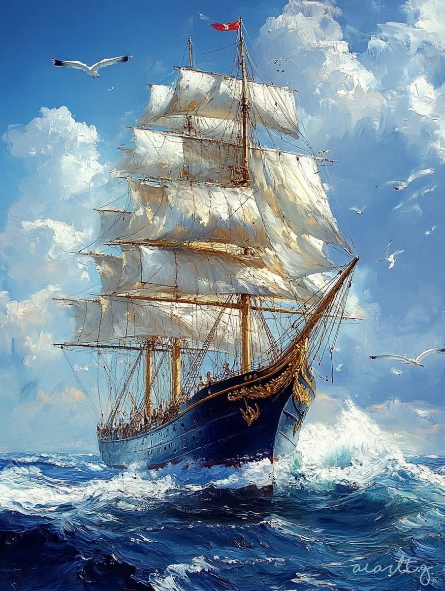 Art93539166's tweet photo. Sailing https://t.co/iUsv6dgiIM