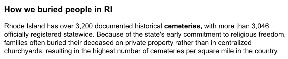 RINewsToday's tweet photo. Did you know?
#RhodeIsland #Cemetery #burials https://t.co/89dhYP5Hwu