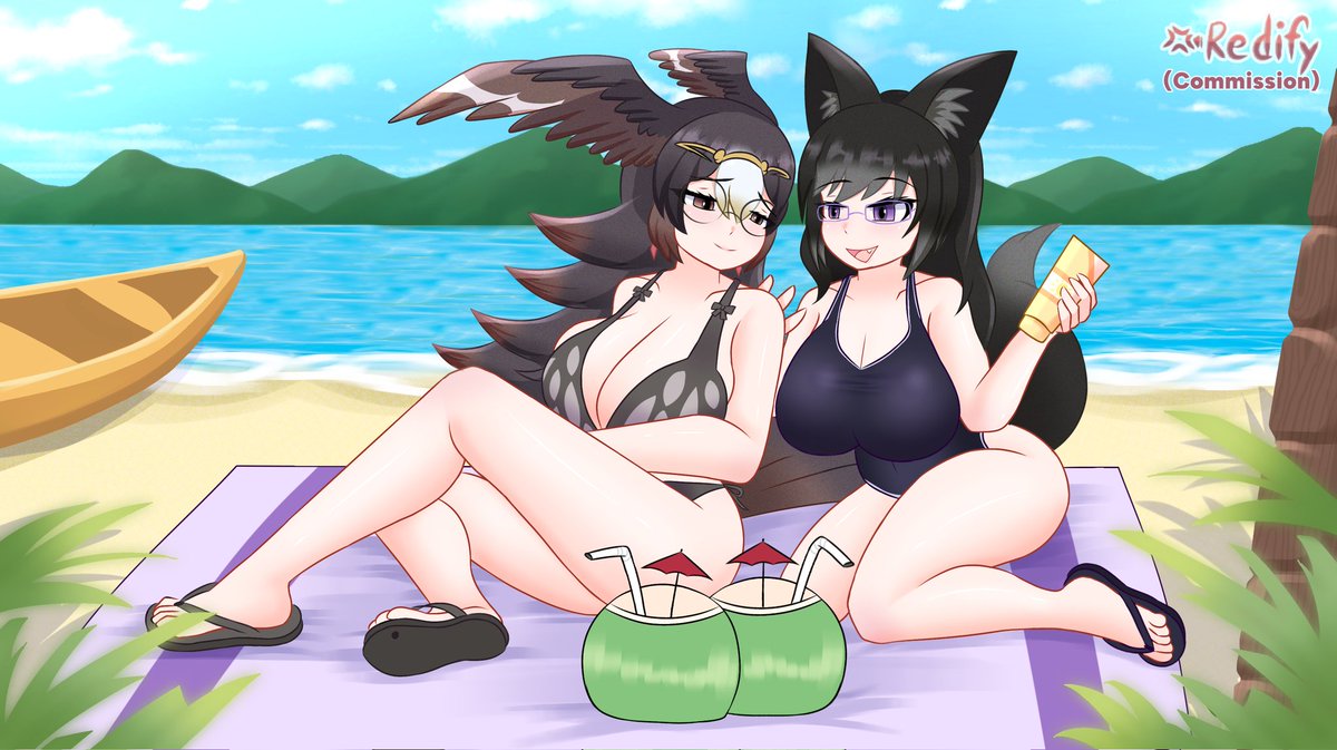 iRedify's tweet photo. Caracara and Kattie beach date 🏖️
#けものフレンズ #kemonofriends

(Commission by @fox_tec @_cyazurite) https://t.co/nNrhzx4UaW
