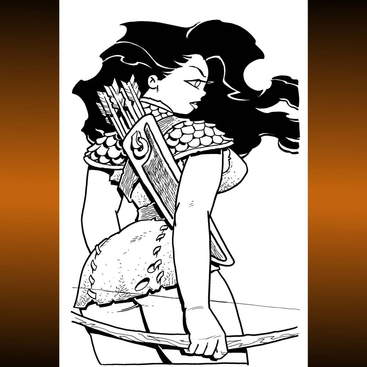 sandcrawlerman's tweet photo. Amazon archer sharpie drawing on 5.5"x8.5" cardstock. #amazonwoman #fantasyart #comicartist #inkdrawing https://t.co/mHGPYZSnw1