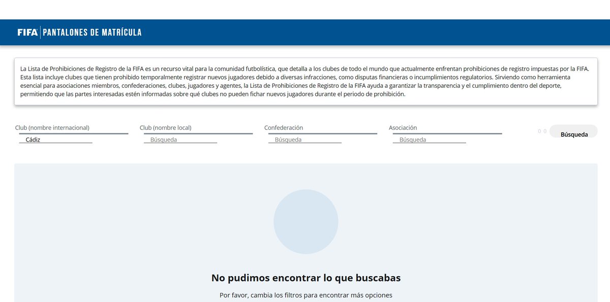 daavidcg_'s tweet photo. ‼️🟡El Cádiz CF deja de aparecer en "La Lista de Prohibiciones de Registro" de la FIFA

Hace unos días, la entidad gaditana salía en dicha lista e informó que era por un error en el pago de derechos de formación del futbolista Brian Ocampo, lo cual parece estar ya solucionado👀 https://t.co/4yyQUO6dyd