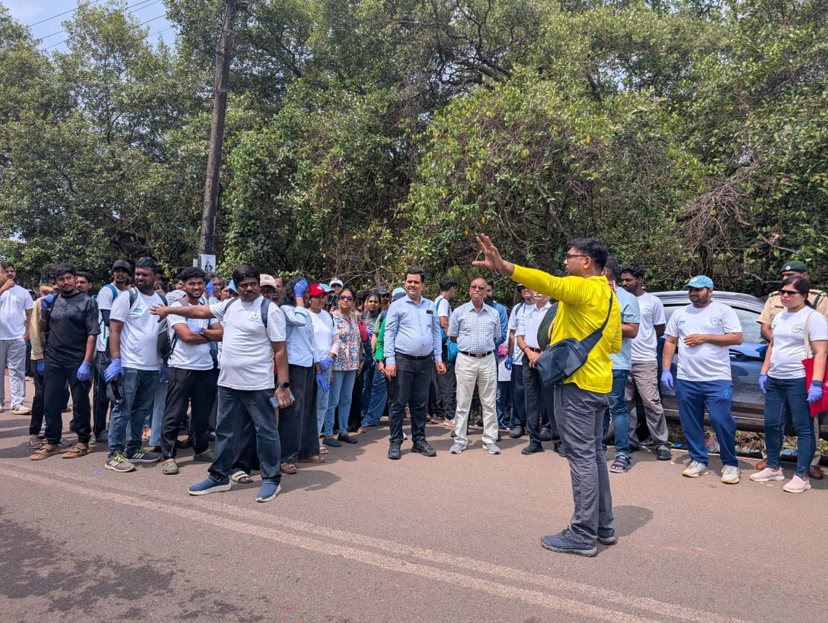CSIRNIOGoa's tweet photo. On the occasion of World Oceans Day 2026, CSIR–National Institute of Oceanography (CSIR–NIO), Goa in association with Ocean Society of India and Goa Forest Department, organized a Mangrove Walk and Cleanup Activity at the Salim Ali Bird Sanctuary mangrove area, Chorao, Goa. https://t.co/QYAvVkJEIx