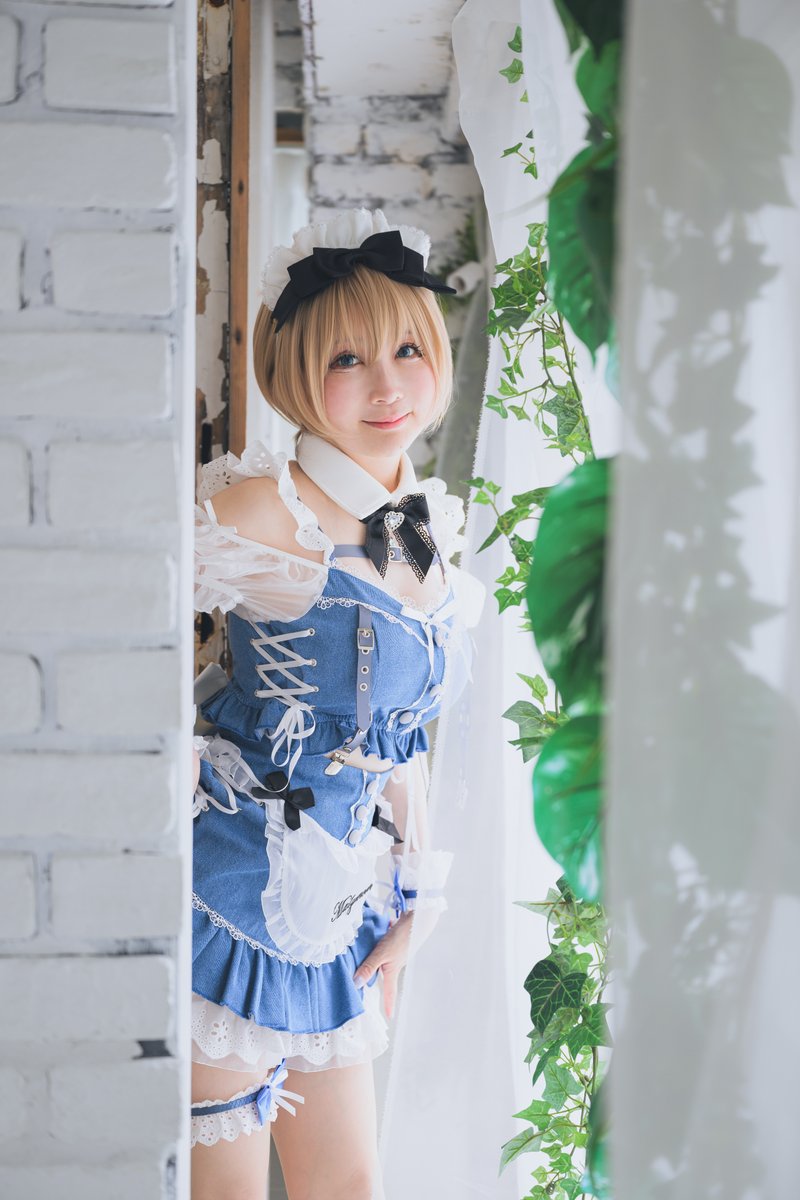 pera0505's tweet photo. 2026.6.7
個人撮影会
とうかさん（@Tohka_cos） *掲載確認済

金髪ショート&amp;デニムメイドのとうかさんヤバいかわいさ！撮影できて嬉しかったです😆
撮影会とっても楽しくて、時間が過ぎるのがあっという間でした！ありがとうございました🙏
 #とーかにゃん #ちーむT #melty撮影会 https://t.co/gYJ5INhpFB