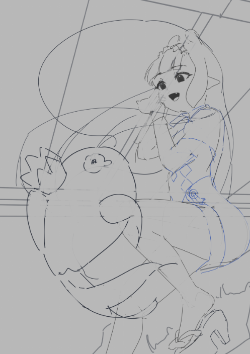 nya_yuika's tweet photo. A sketch that will stay as a sketch /ᐠ - ˕ -マ https://t.co/fzqOJrQ853