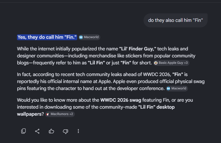 DaFilthyApe's tweet photo. @kuhhr @TheOriginaliTE Even @GoogleAI knows it's Fin the Lil Finder Guy!

solana:87UGfmKKFjvWRCpFRgpKtRdrj1gVwkqebdxLnAAPpump https://t.co/nuWvjsuszS