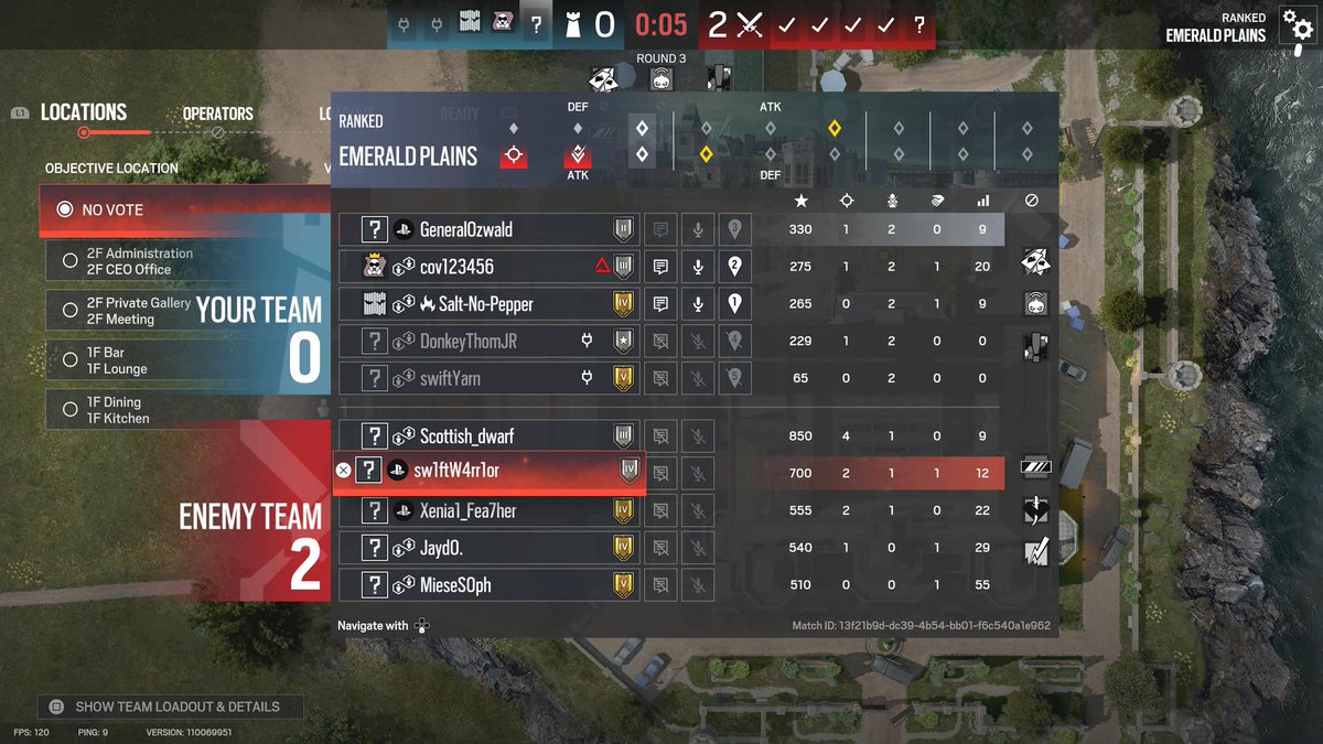Choclodocus1's tweet photo. @UbisoftSupport @Rainbow6Game How could this happen? Had these guys in my game who’re clearly friends and in a call. The bottom guy on our team kept throwing and leaving. He told his friend (on the other team. Who has the same name btw!!!)everything. This is unforgivable. Perma! https://t.co/DN0PsV8P0u