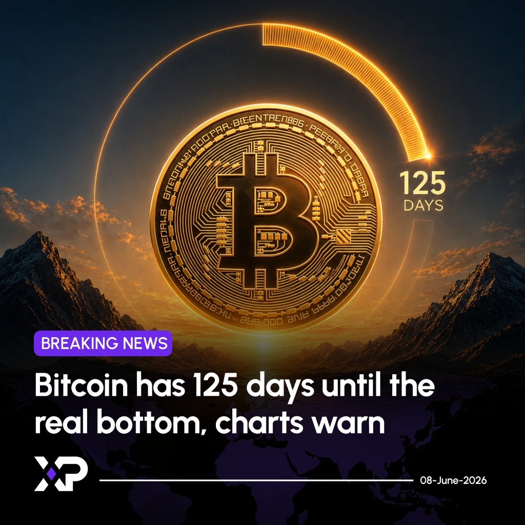 wwwxpcom's tweet photo. 🔲 XP BREAKING NEWS: #Bitcoin Has 125 Days Until the Real Bottom • Charts Warn

// Quick Take:
• bitcoin:native currently navigates a 50% drawdown from peak valuation while multiple cyclical models confirm the fundamental 4 year market structure remains entirely intact.
• Historical halving data and advanced spiral analysis simultaneously project the definitive market bottom to materialize in approximately 125 days aligning closely with October 2026.
• Critical moving averages have flipped into overhead resistance leaving recent spot accumulators underwater and forcing a slow time based capitulation.

// Core Extraction:
A profound convergence of independent analytical frameworks indicates the digital asset has not yet reached its terminal cycle low. 
The market is currently driven by four critical structural factors.

(1) The Halving ClockEvaluating historical rhythms analysts highlight that every preceding cycle established its absolute bottom near day 900 post halving. Positioned at day 775 today this leaves a precise 125 day window before historical capitulation targets open.

(2) The Cyclical SpiralThis timeline aligns perfectly with visual spiral models which confirm that despite new institutional narratives the foundational geometry continues to repeat. These metrics project a highly probable accumulation floor descending into the $40000 target band.

(3) The Overhead ResistanceEssential pricing levels including the 21 week simple moving average and the short term holder cost basis have transitioned into formidable resistance. Operating below the $77000 cost basis signals that recent buyers are underwater amplifying overarching selling pressure.

(4) The Breakout RequirementThe structural burden of proof now sits entirely with the bulls. A weekly close decisively reclaiming the $78900 threshold is the absolute minimum requirement to formalize a breakout and invalidate this downward trajectory.

→ Key observations moving forward:
░ The structural capacity of the $40000 projection band to absorb the final phases of cyclical capitulation.
░ The critical necessity of a weekly reclaim above $78900 to formally signal returning institutional momentum.

Decode the cycle.
Master the timing.
Follow us to dissect market dynamics in real time. @wwwxpcom 🔔

#MarketSignals #XPInsight #CryptoData #Web3
