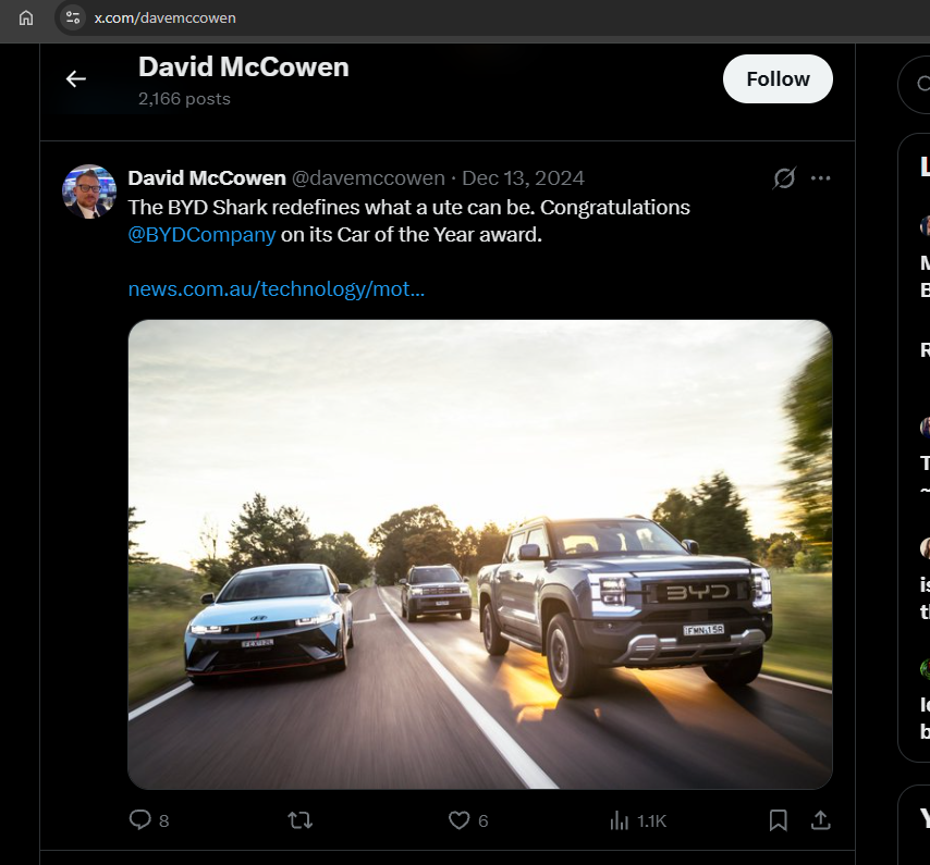 techAU's tweet photo. Hey @davemccowen why are we fearmongering with the EV stories? 

You left this nice little fact till the last paragraph, when it probably should have been the first.

"EV Firesafe director Emma Sutcliffe says there are only 14 confirmed cases of lithium-ion car battery fires in Australia, despite the nation having about 500,000 electric and plug-in hybrid vehicles on the road."

This translates to a 0.0028% chance, or roughly 1 in 35,714 vehicles. 

To put this in perspective, historical data consistently shows that conventional petrol and diesel vehicles have roughly a 0.1% chance (1 in 1,000) of experiencing a fire over their lifespan, making internal combustion vehicles significantly more fire-prone than EVs.

Seems ironic that you were promoting a hybrid winning car of the year in 2024.