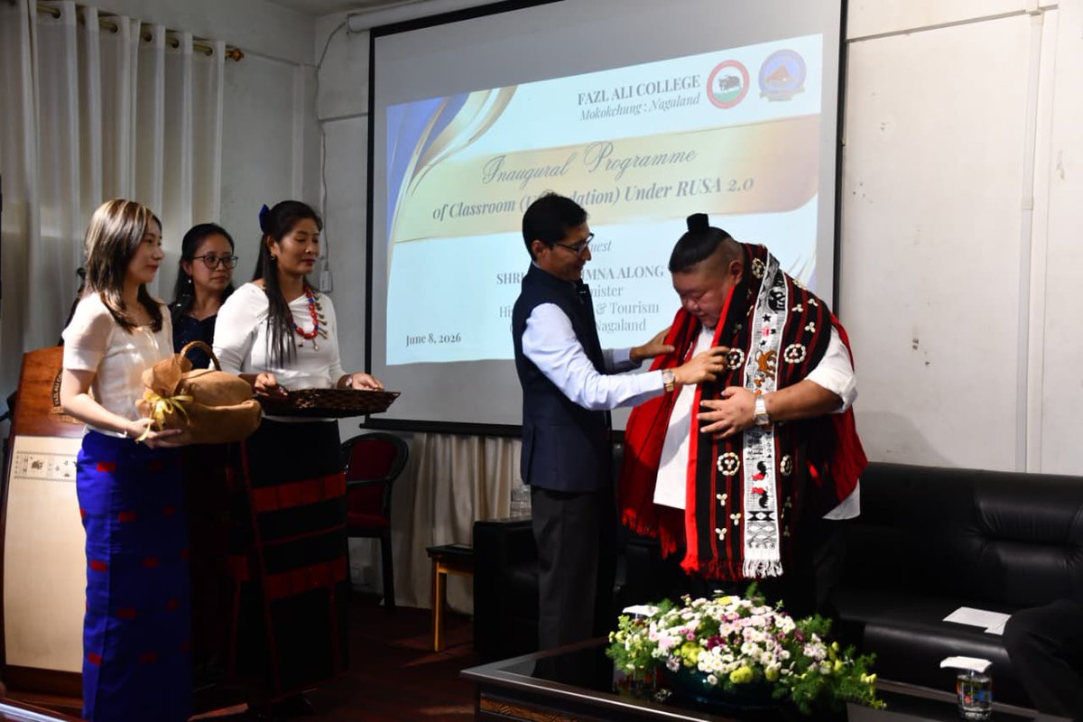 AlongImna's tweet photo. हर नई कक्षा, किसी छात्र के सपने को नया आकार देती है ☺️

Today marked a significant milestone for Fazl Ali College, Mokokchung, as I had the privilege of attending the inaugural programme of the classroom upgradation project under RUSA 2.0.

This initiative is more than an infrastructure upgrade. It is an investment in the future of our students and a meaningful step towards strengthening quality higher education, in line with the vision of NEP 2020 and greater digital inclusion.

My sincere appreciation to everyone whose dedication and hard work made this project possible.

Wishing the institution continued success and many more milestones in the years ahead.

@MyGovNagaland @EduMinOfIndia @HEDNagaland @Neiphiu_Rio @dpradhanbjp