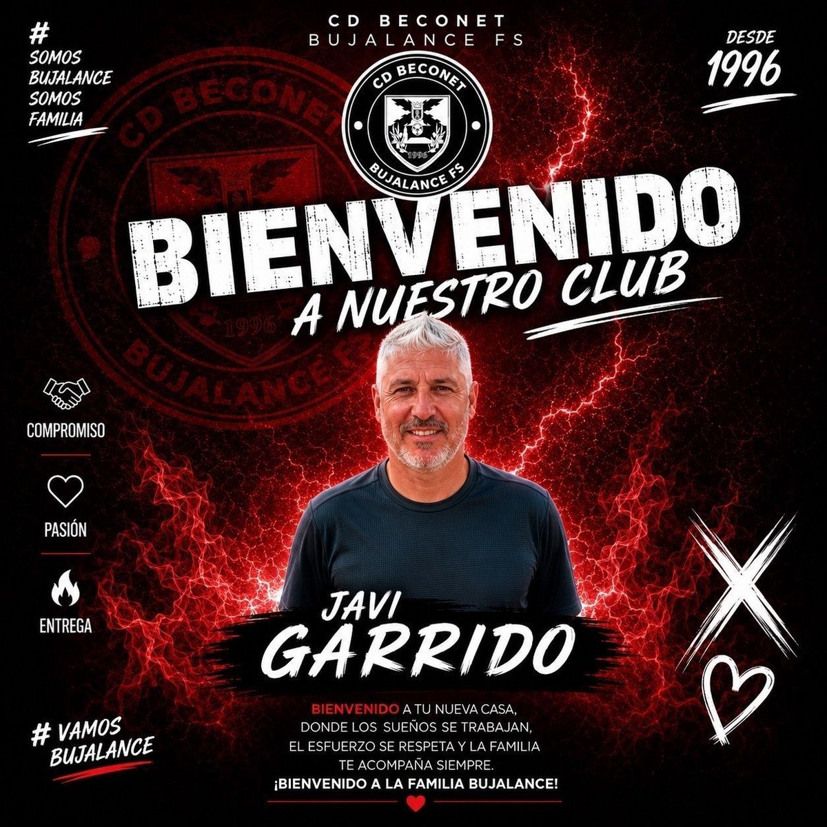bujalancefs's tweet photo. 🔴⚫ OFICIAL | JAVI GARRIDO

Javi Garrido se convierte en el nuevo entrenador del CD Beconet Bujalance FS.

Llega con ilusión y compromiso para liderar esta nueva etapa.

¡Bienvenido, Javi! ❤️🖤

#DondeVayasTeSeguimos #ContigoBujalanceHastaElFinal #AporElGolYaGanar 💪🏻♥️ https://t.co/Gh3bhZTX7t
