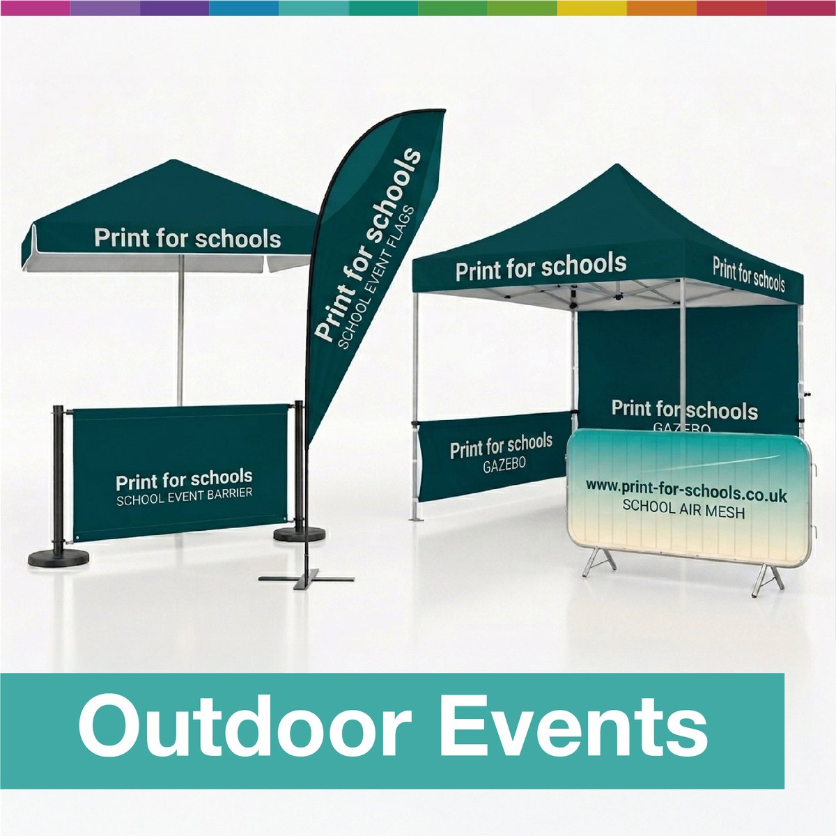 Print_ForSkwls's tweet photo. School events like summer fairs and open evenings are busy and full of opportunity. Make your school stand out with branded displays that create welcoming spaces for pupils, parents and visitors. Plus, enjoy 10% off all flags this June. #PrintForSchools #Education #OutdoorEvents https://t.co/zkdvnLFtWc