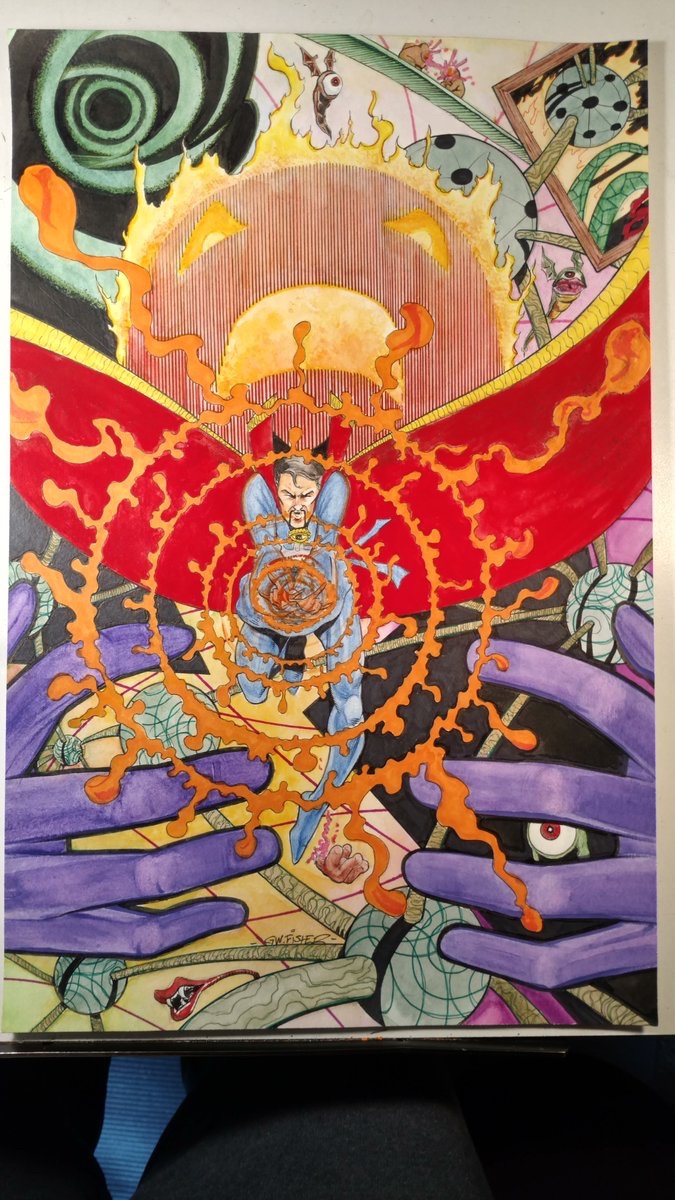 Inkwell1959's tweet photo. I'll be inking Phoenix later this afternoon. Meanwhile here's a Dr Strange commission piece I did for a client in Michigan. https://t.co/sJX63h5mtB