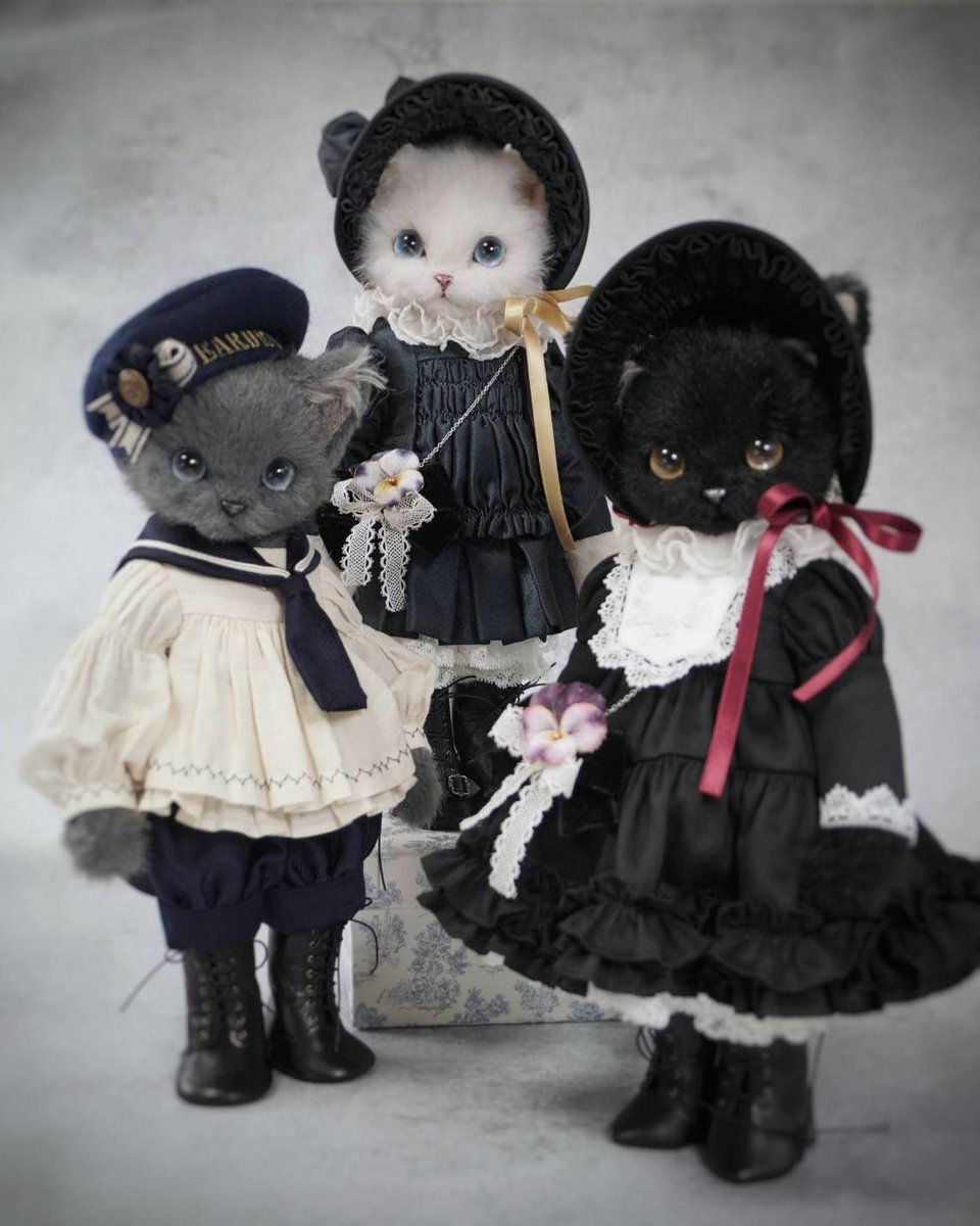 QuatreChatsArt's tweet photo. ドールアニマルワールドフェスティバル販売作品3体の事前抽選募集を開始いたしました🐱✨

詳細・応募方法はInstagramに掲載しております。

男の子の追加アイテムや女の子たちのコルセット画像は後日ご紹介🪡🌹

どうぞよろしくお願いいたします🫶

#ドールアニマル
#fantasycat https://t.co/ra3LabBIJE