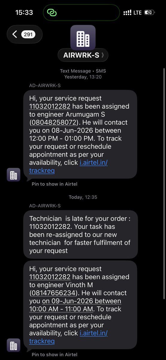surakshit_kumar's tweet photo. My internet is down since 2 days and nobody seems to attend it or resolve.

@airtelindia 
@Airtel_Presence https://t.co/90lcA9Gif2