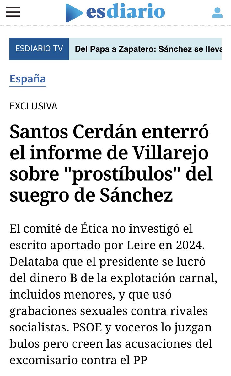 Rafa_Hernando's tweet photo. Sánchez fue beneficiario a título lucrativo de su suegro, y Cerdán fue el encargado de comprar y enterrar el informe Villarejo 

Turbio personaje de la época de Rubalcaba al q daban crédito para atacar al PP, mientras tapaban lo de P.S. https://t.co/amHhbkPFde