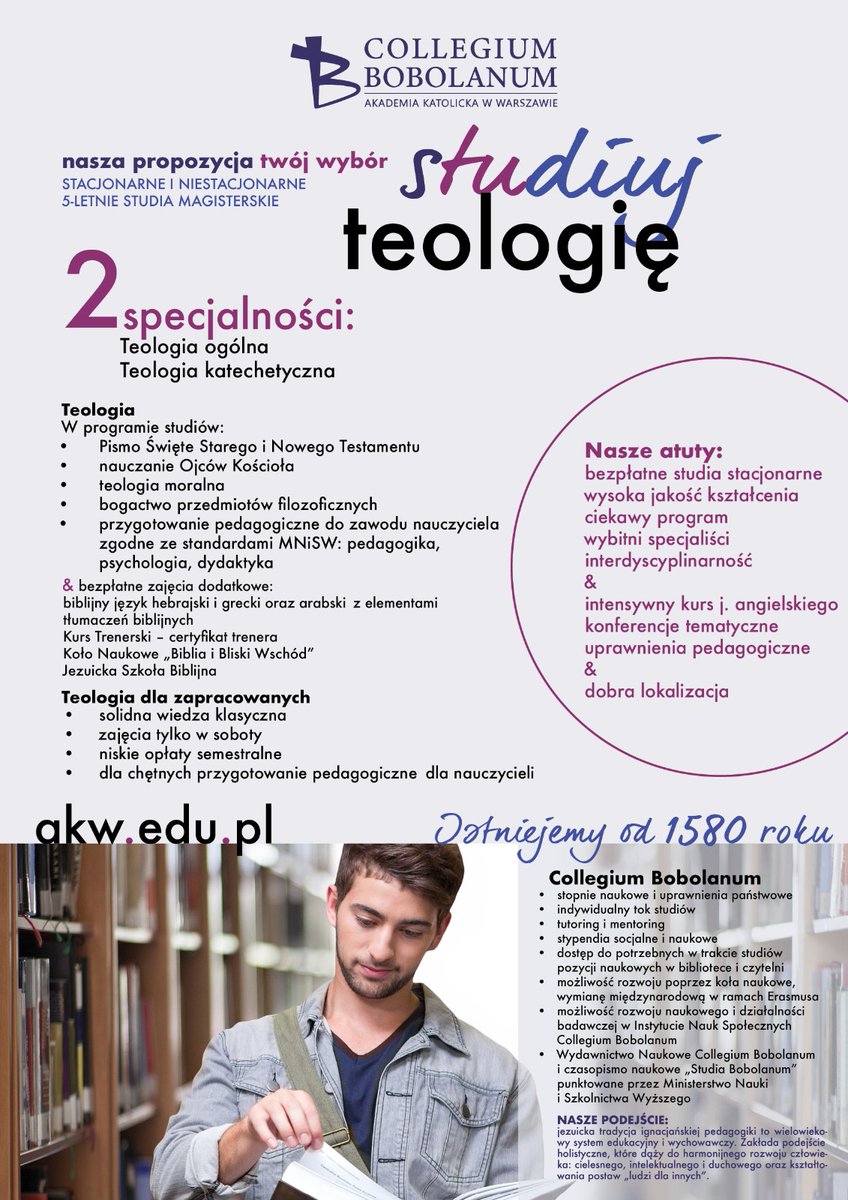 Bobolanum's tweet photo. Zapraszamy serdecznie #maturzystów 2026 na #darmowe #studia do nas do AKW Collegium #Bobolanum mgr #teologia i lic. #politologia (spec. #dyplomacja oraz #cyberbezpieczeństwo) na warszawski Mokotów ul.Rakowiecka 61 Zajrzycie na stronę https://t.co/gqesQvm009 UCZELNIA Z WARTOŚCIAMI https://t.co/Mpixem2Beq
