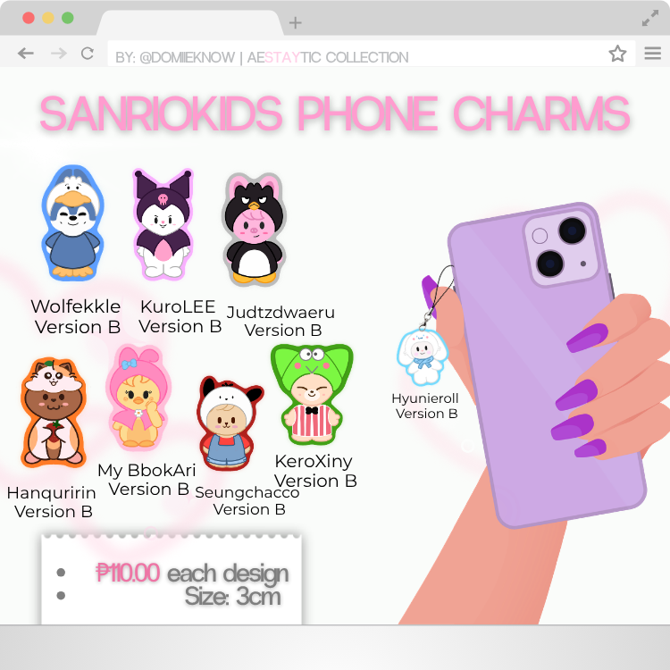 domiieknow's tweet photo. wts lfb skz ph  
♡ new aeSTAYtic collection ♡ 

⤷ form: https://t.co/jTKguKQhLr
- pouch, stickers and Photocard Holder,
- additional items: Keyrings and Phone Charms

t bangchan leeknow changbin hyunjin han felix seungmin jeongin stray kids skzoo sanrio https://t.co/DLJJAeyJTR