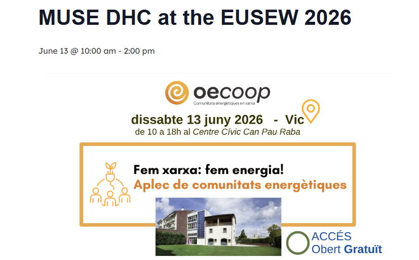 osonaenergia's tweet photo. Dissabte vinent parlarem de rehabilitació energètica col·lectiva impulsada per comunitats, tema relacionat amb xarxes de calor i fred. Vine a Vic per constatar que el futur de les comunitats passa per diversificar serveis!
#MUSEDHC #EULife 
https://t.co/VXLEKZAM5i https://t.co/tShIpHsG9H