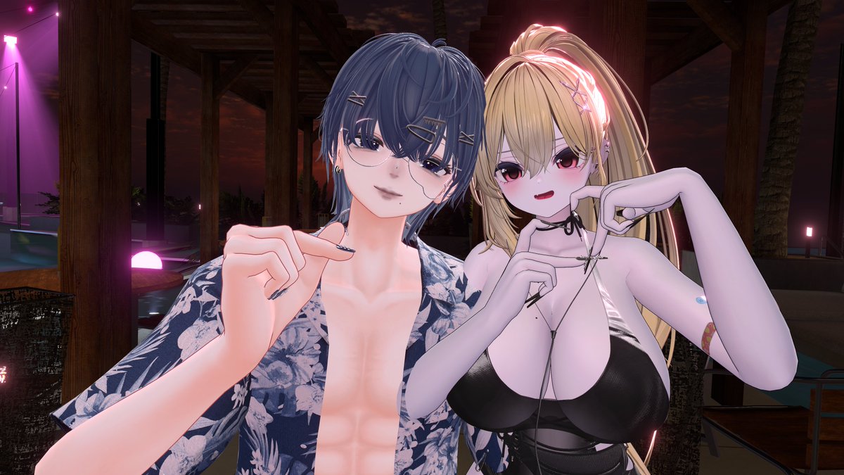 suu_3_vrc's tweet photo. 水煙ルミスプコラボ営業
本営負けたけどアフターでたくさん写真撮ってもらって楽しかった🥳
夏、始まった！
#LuminouSplash #VRC_suien https://t.co/eE6t818QSf