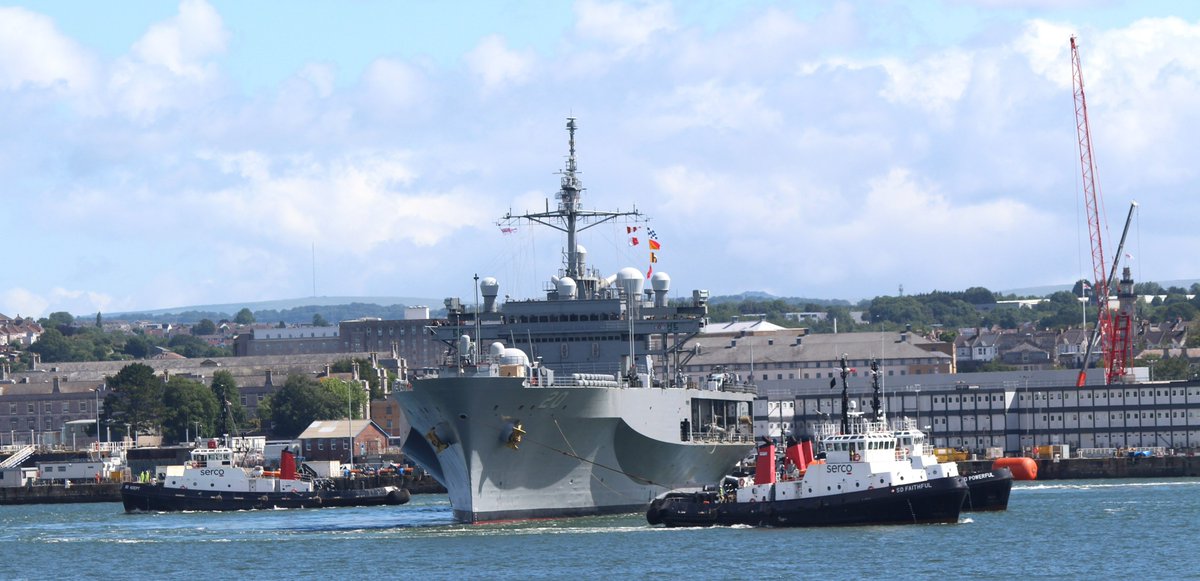 KayceeMay51's tweet photo. USS Mount Whitney (LCC 20), amphibious command ship and flagship of the 6th fleet, leaving Devonport Naval Base this morning.

#sdadept #sdfaithful #sdpowerful #sddeborah #khmplymouth #sdtamarracer #hmnbdevonport #sercomarineplymouth #serco @NavyLookout https://t.co/hGRc59ldt5