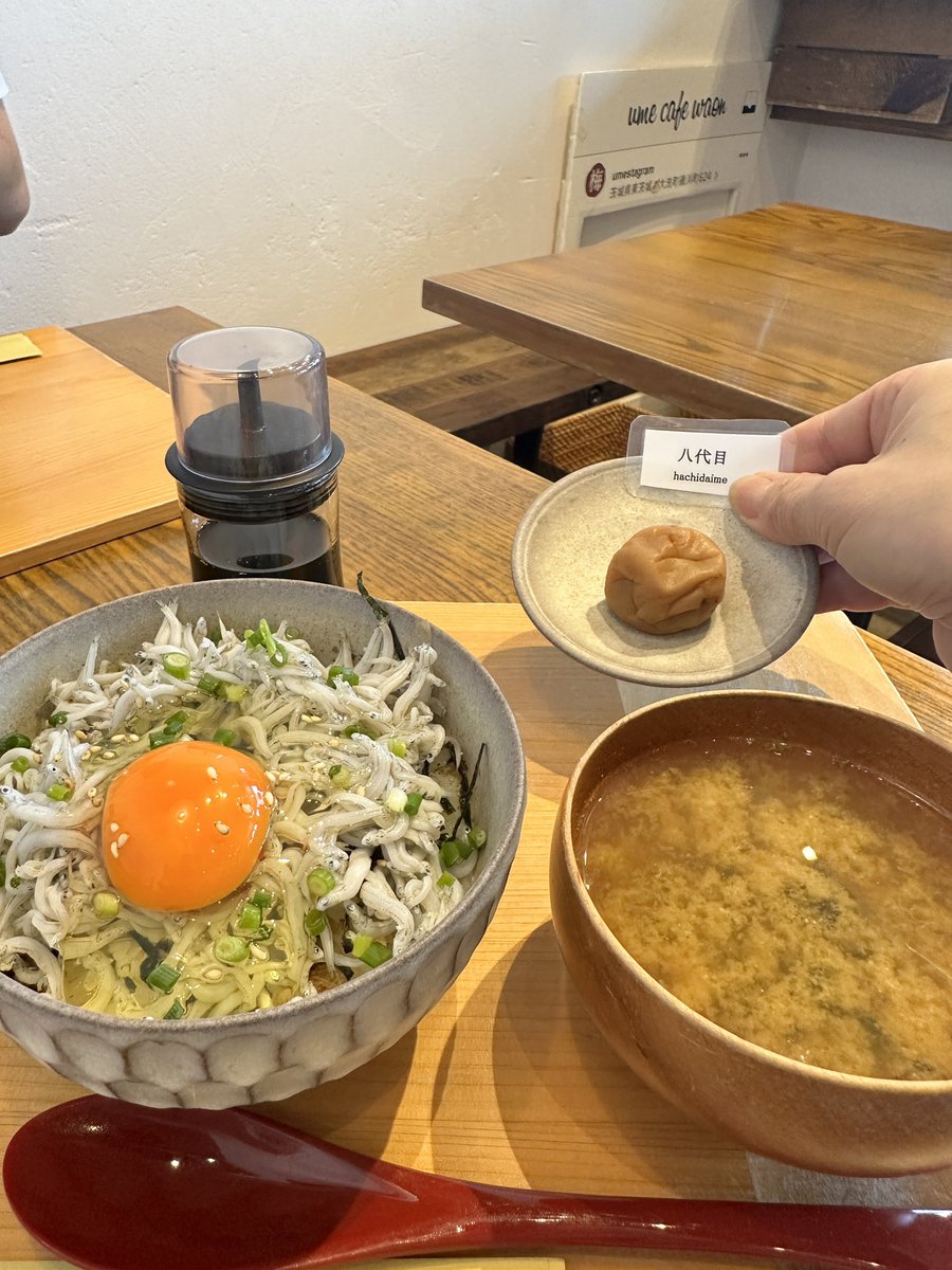 OYnowp's tweet photo. 津波注意報びっくりしました。そんな中仕事で阿字ヶ浦へ💦大洗の磯前神社にも立ち寄りました。注意報の為、下に降りるデッキは立入禁止🚧きちんと管理されてます👏ランチはume cafe WAONのしらす丼。みつだんごは出来立てほかほか美味しかった。ずっと続いて欲しい味です✨#umecafeWAON https://t.co/UJO76PHEDI