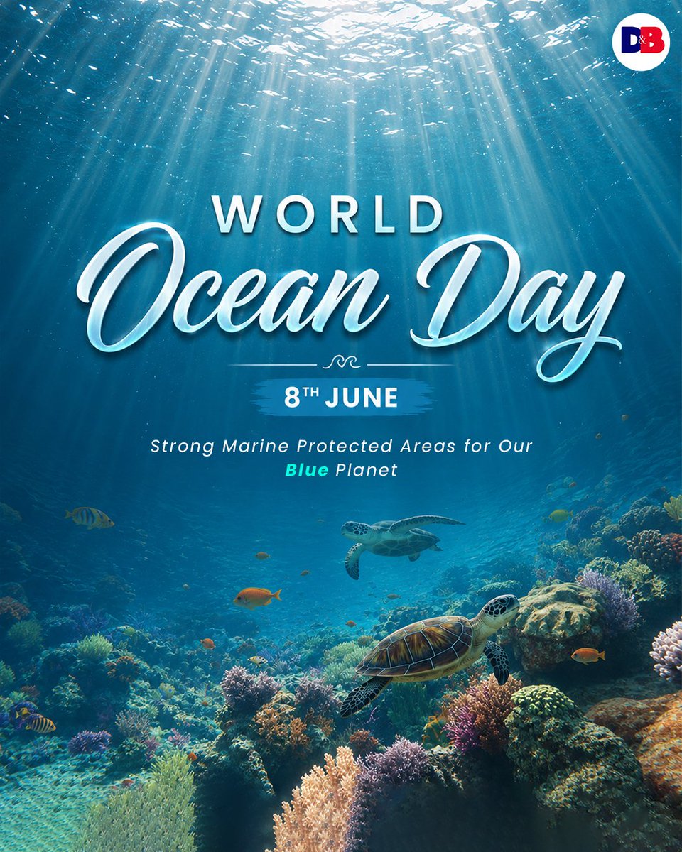 diplomacybeyond's tweet photo. World Oceans Day 2026 is observed on June 8 under the UN theme "Reimagine: Beyond the world we know, a new relationship with our ocean" and the global action theme "Strong Marine Protected Areas for Our Blue Planet".

#oceanday #marine #water #blueplanet https://t.co/x0kBvaYOc7