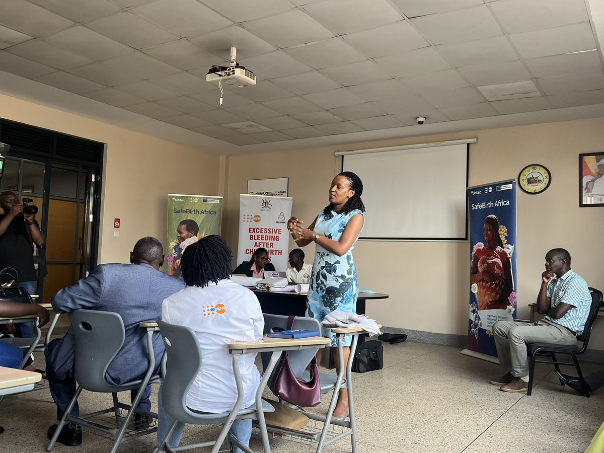 NatMidwivesAsUg's tweet photo. Happening now;

Midwives, Obstetricians, clinical officers and Anesthesia teams are @MulagoSWNH with support from @UNFPAUganda under the SAFE BIRTH project are having refresher training on Management of Excessive Bleeding 🩸 after Child birth. 
To @UNFPAUganda we’re humbled. https://t.co/EXb4rkL8c8